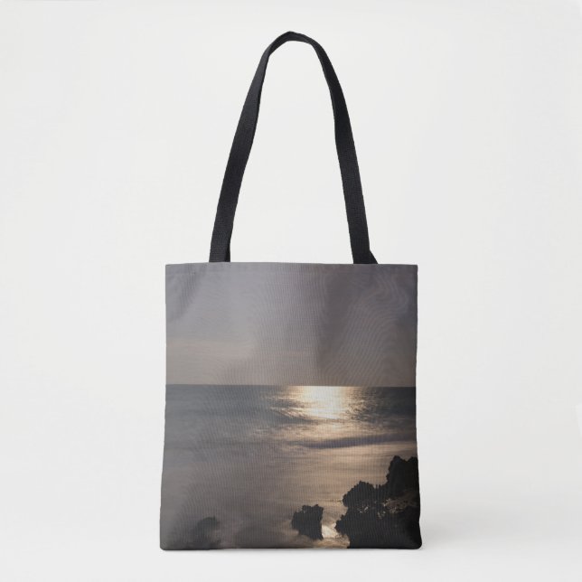 Moonlight Over Ocean Tote Bag (Front)