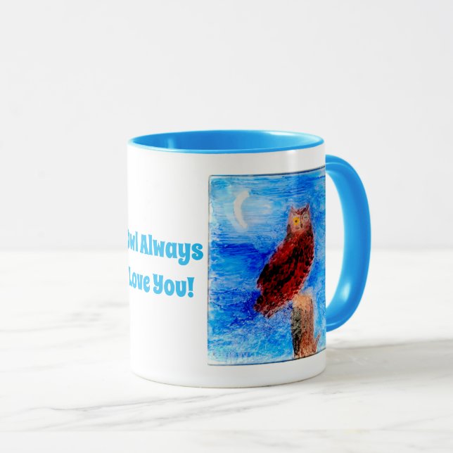 Moonlight Owl Love Mug (Front Right)