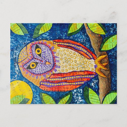 Moonlight Owl Postcard