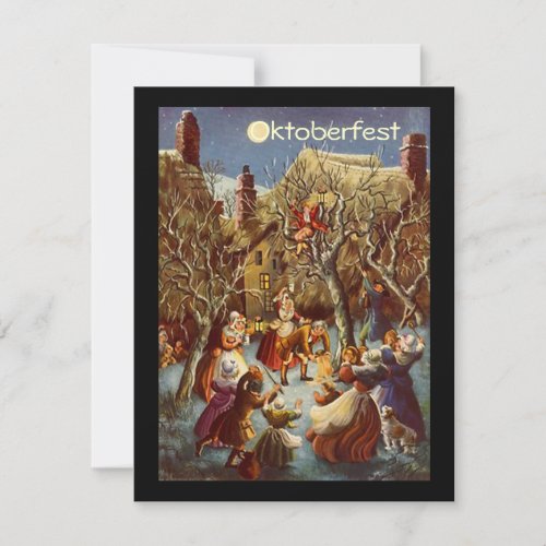 Moonlight Party Gathering Octoberfest Invitations