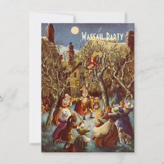Moonlight Party Wassail Holiday Season Invitations