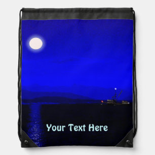 Moonlight Passage Drawstring Bag