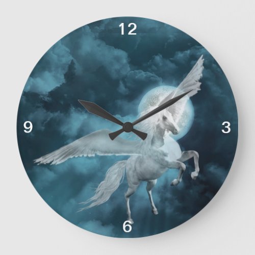 Moonlight pegasus large clock