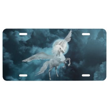 Moonlight Pegasus License Plate by deemac2 at Zazzle