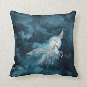 Moonlight pegasus throw pillow