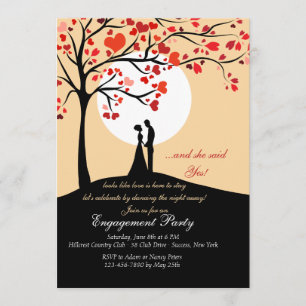 Moonlight Proposal Engagement Party Invitation