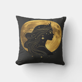 Moonlight Queen Tee Throw Pillow