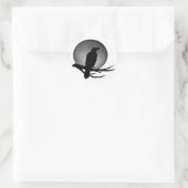 moonlight raven classic round sticker (Bag)
