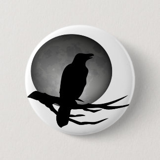 moonlight raven pinback button