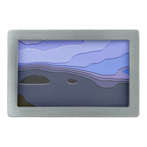 MOONLIGHT RECTANGULAR BELT BUCKLE