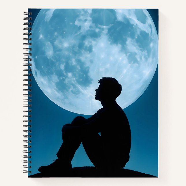 Moonlight Reflections Spiral Notebook (Front)