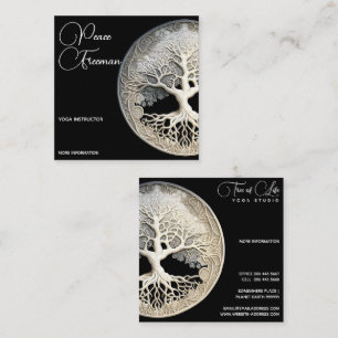 Moonlight Remembered   Tree of Life Square Business Card