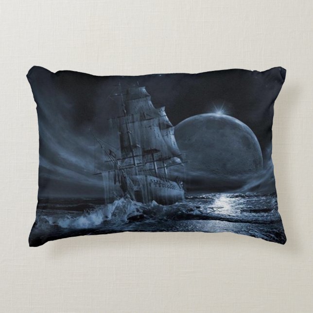 Moonlight Rider Decorative Pillow (Front)