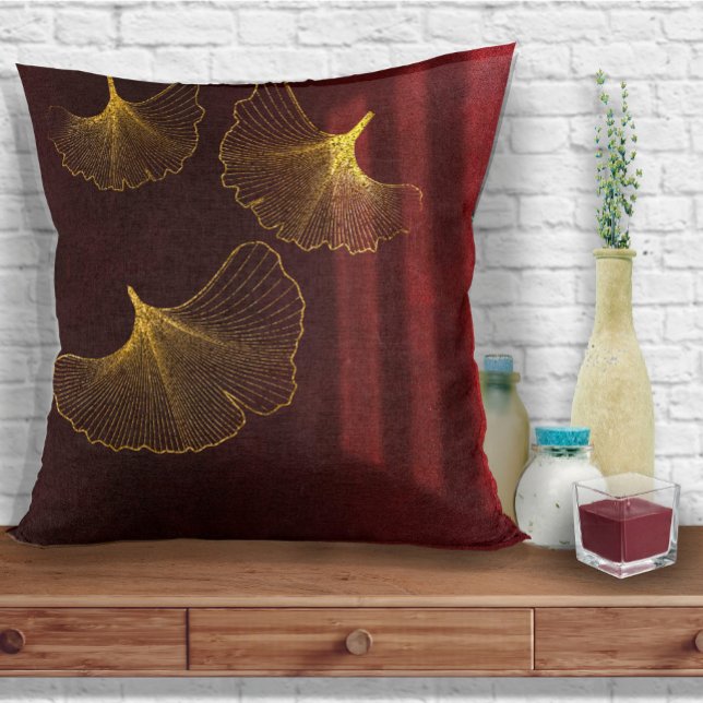 Moonlight Romance Burgundy ID881  Throw Pillow (Creator Uploaded)