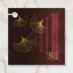 Moonlight Romance Thank You Burgundy ID881 Favor Tags