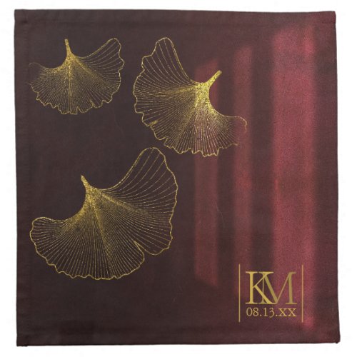 Moonlight Romance Wedding Burgundy ID881 Cloth Napkin