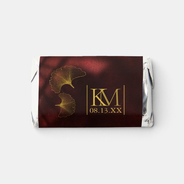 Moonlight Romance Wedding Burgundy ID881 Hershey's Miniatures (Front)