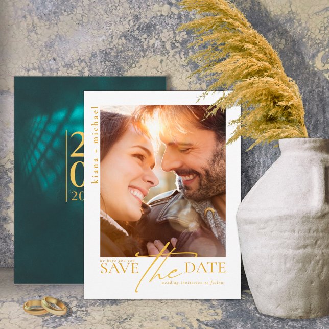 Moonlight Romance Wedding Emerald Green ID881 Save The Date (Creator Uploaded)