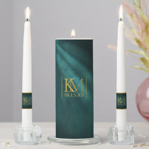 Moonlight Romance Wedding Emerald Green ID881 Unity Candle Set