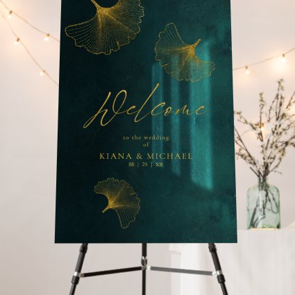 Moonlight Romance Wedding Welcome Green ID881