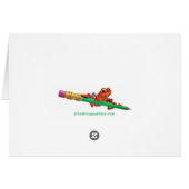 Moonlight Santa and sleigh Christmas card (Back Horizontal)