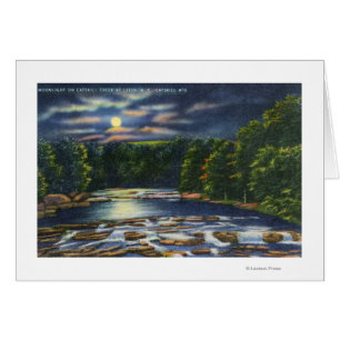 Moonlight Scene on Catskill Creek Cards