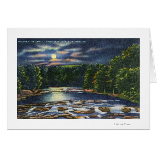 Moonlight Scene on Catskill Creek Cards (Front Horizontal)