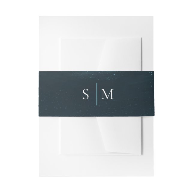 Moonlight Sea Monogram Belly Band – Midnight Blue (Front Example)