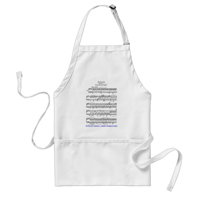 Moonlight-Sonata-Ludwig-Beethoven Adult Apron (Front)