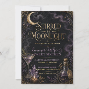 Moonlight Sweet Sixteen Party Invitation
