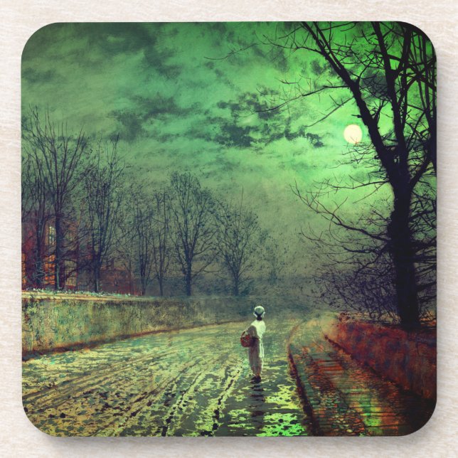 Moonlight Walk  Beverage Coaster (Front)