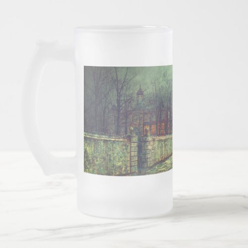 Moonlight Walk  Frosted Glass Beer Mug