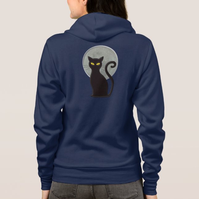 Moonlight Whiskers: Cat Familiar Hoodie (Back)