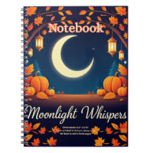 Moonlight Whispers Fall Spiral Notebook