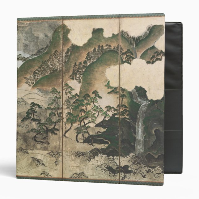 Moonlight Winter Landscape 3 Ring Binder (Front/Inside)