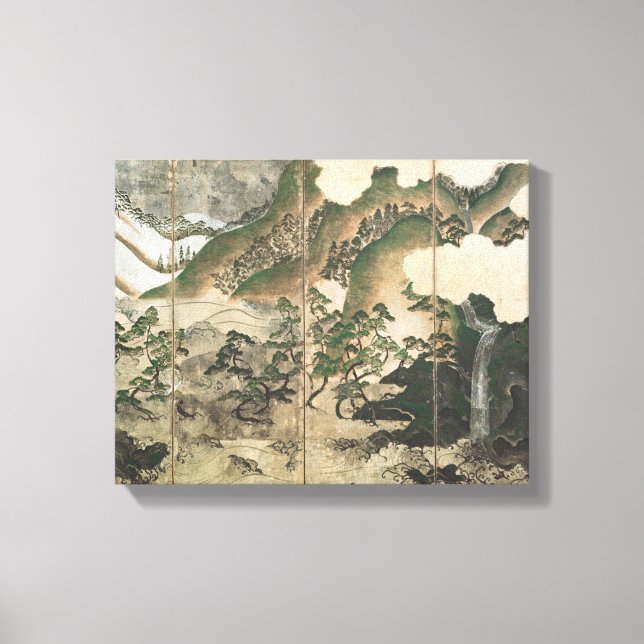 Moonlight Winter Landscape Canvas Print (Front)