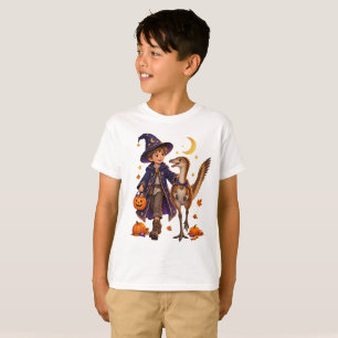 Moonlight Wizard & Mononykus Halloween T-Shirt