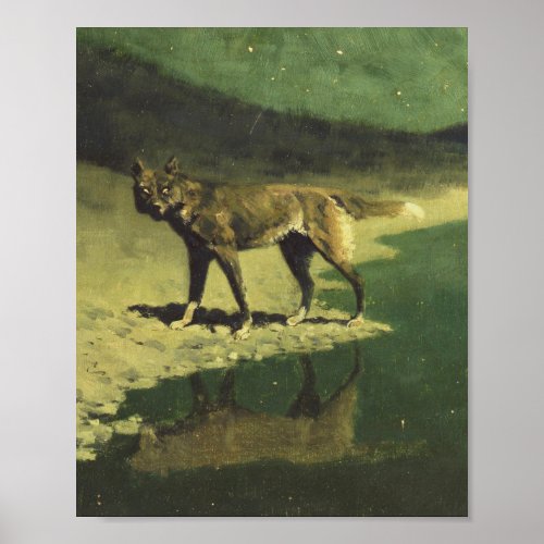 Moonlight Wolf By Frederic Remington 1909 Poster