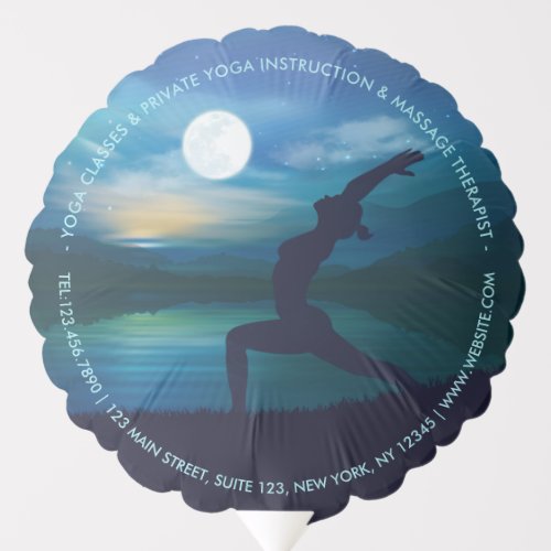 Moonlight Yoga Meditation Crescent moon Salutation Balloon