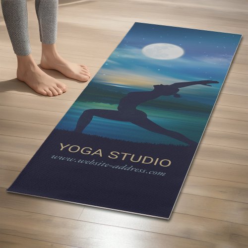 Moonlight Yoga Meditation Crescent moon Salutation Yoga Mat