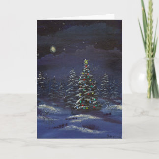 'Moonlight Yule' Holiday Greeting Card