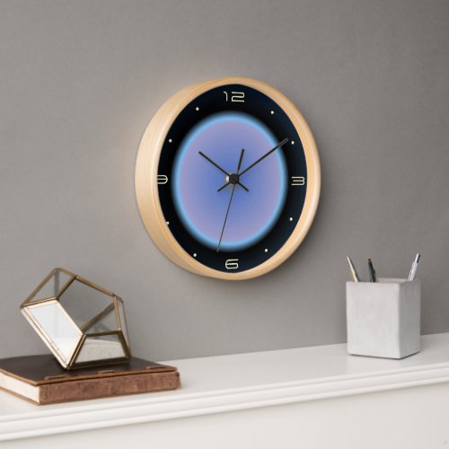 Moonlike Image PinkMauveBlue Kitchen Clock