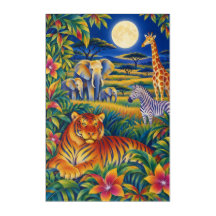 Moonlit African Safari