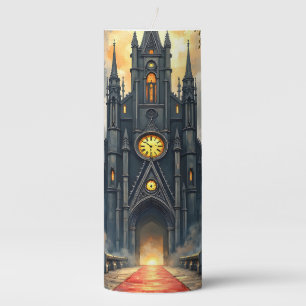 Moonlit Aisle of Eternal Vows –Gothic Wedding Gate Pillar Candle
