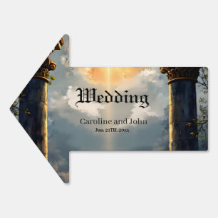 Moonlit Aisle of Eternal Vows –Gothic Wedding Gate Sign