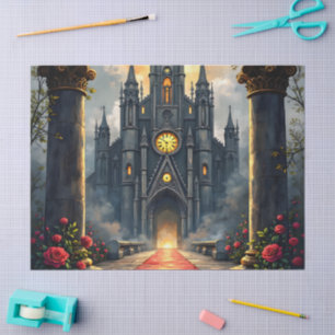 Moonlit Aisle of Eternal Vows –Gothic Wedding Gate Tissue Paper