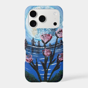 Moonlit and flowers- handmade artwork iPhone 17 pro case