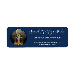 Moonlit Ascension Tree of Life Design Label