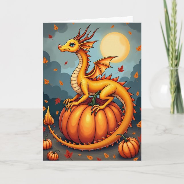 Moonlit Autumn Creature Card (Front)