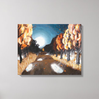 Moonlit Autumn Night: Canvas Print Standard Size